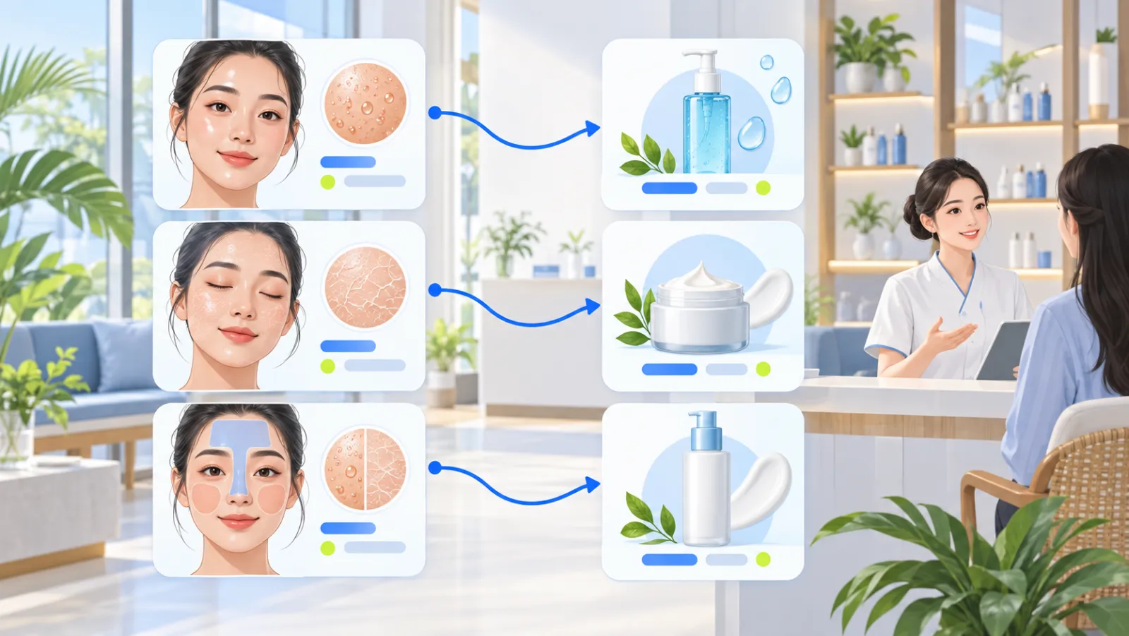 Thẻ loại da nối với các thẻ sản phẩm phù hợp